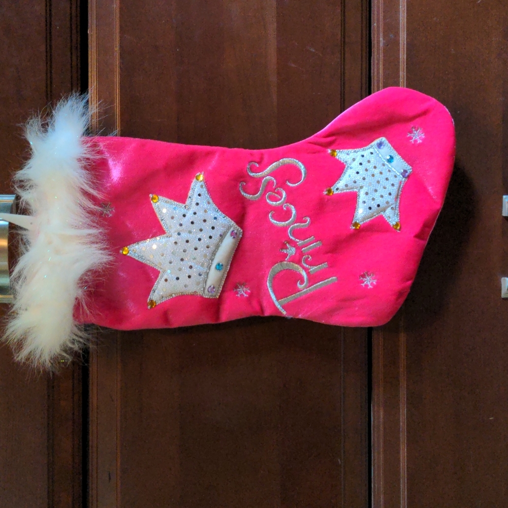 NWOT Pink Sparkly Princess Stocking